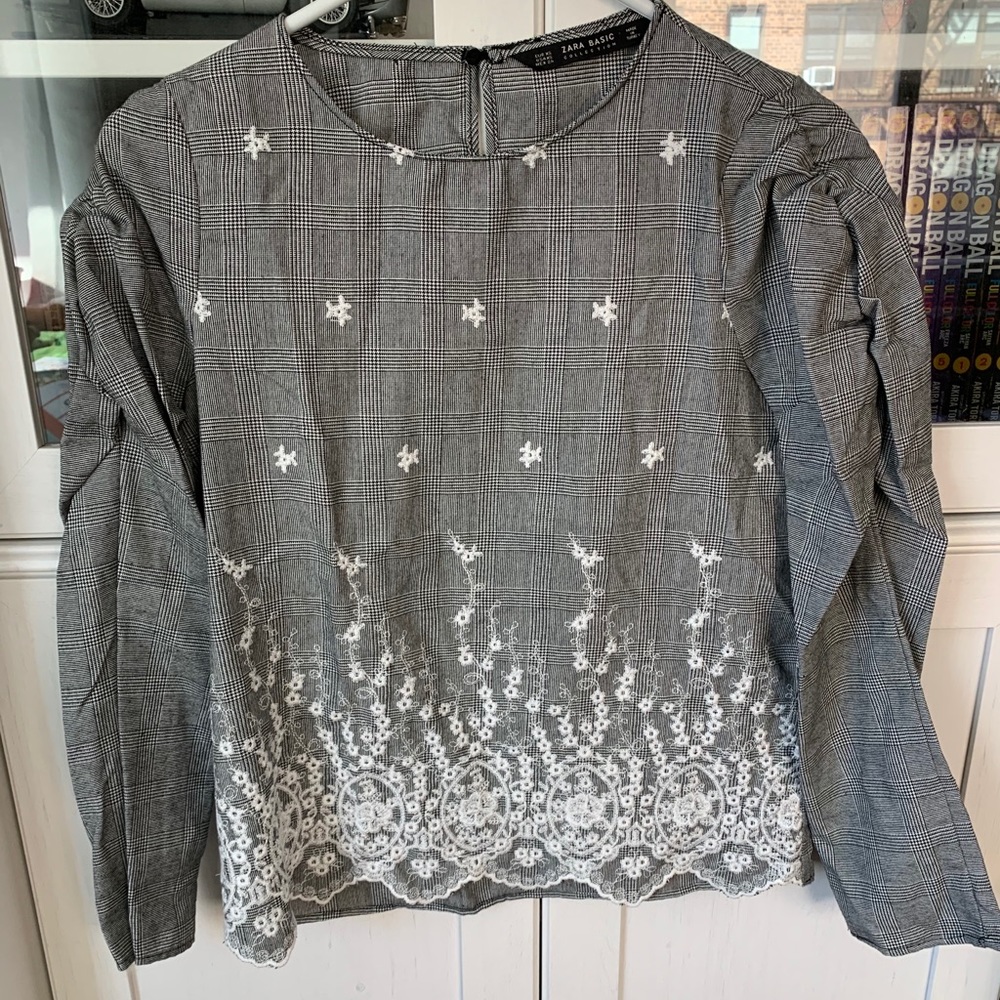 ZARA grey blouse new size XS